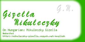 gizella mikuleczky business card